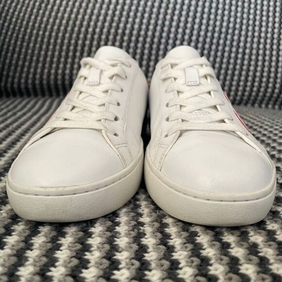 Tory Burch white/orange sneakers women’s shoe size 7 - Picture 4 of 11